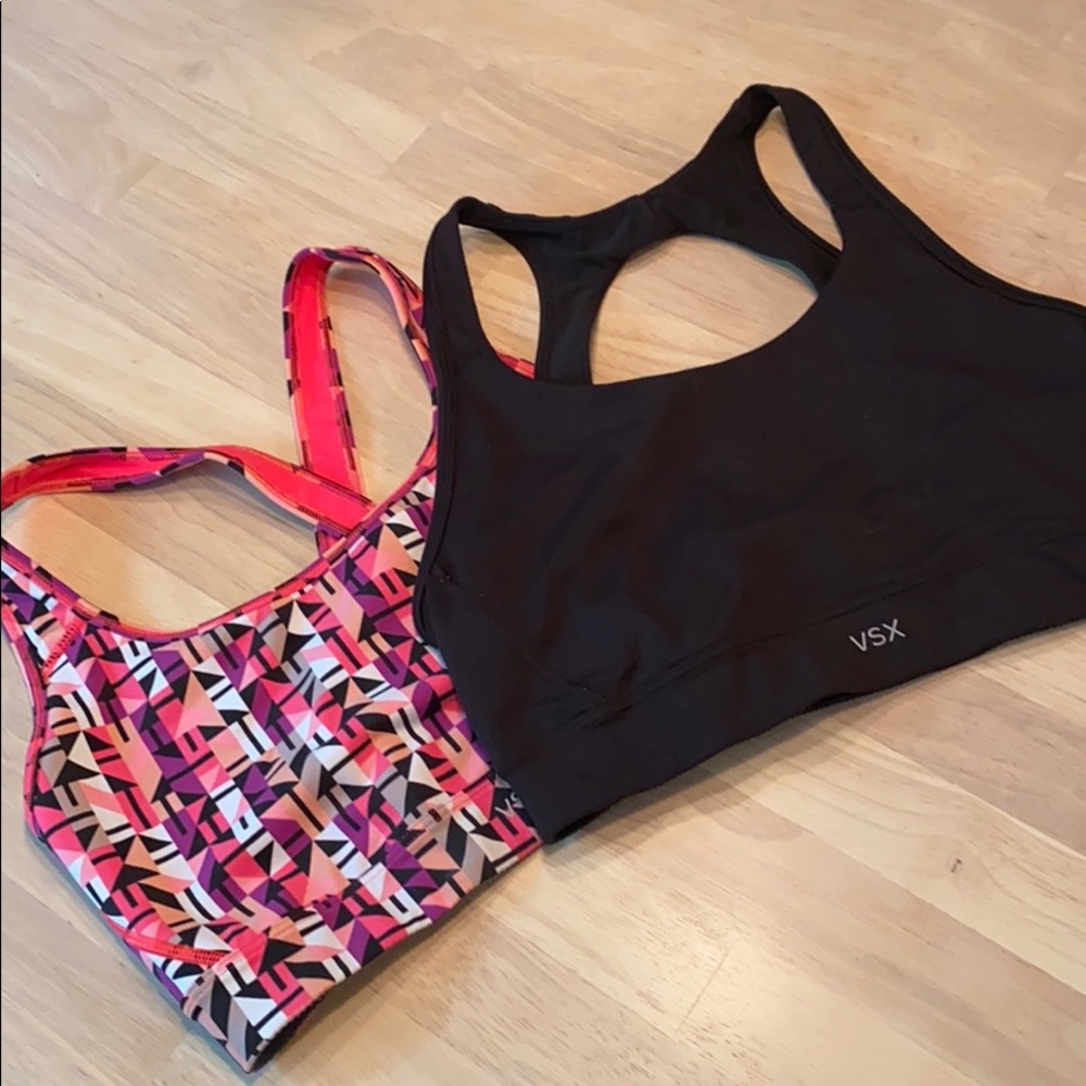 2 sports bras by Victoria’s Secret.